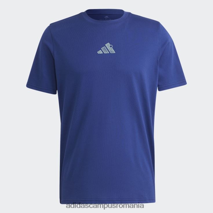 adidas campus romania tricou grafic de tenis victorie albastru bărbați albastru victorie J266N214080