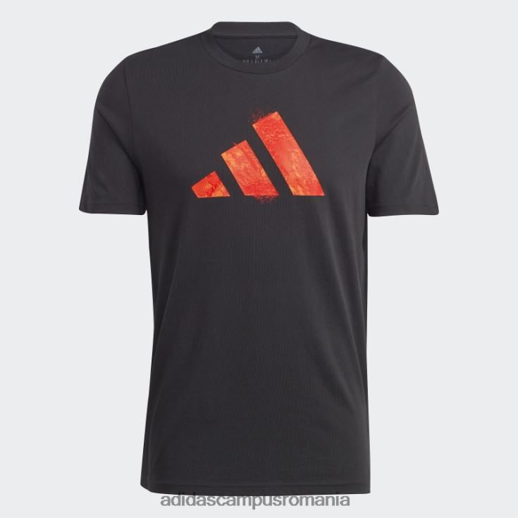 adidas campus romania tricou grafic negru aeroready tenis roland garros bărbați negru J266N214507