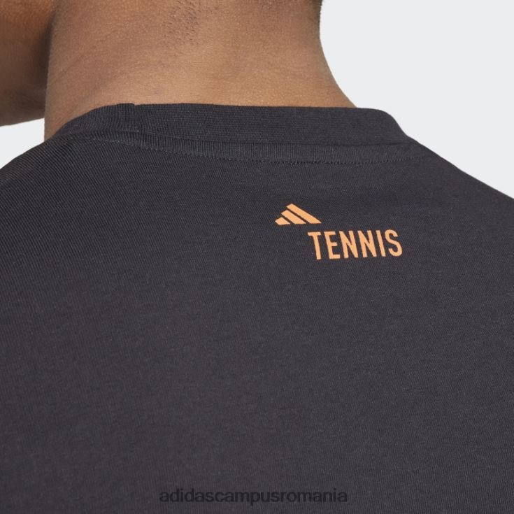 adidas campus romania tricou grafic negru aeroready tenis roland garros bărbați negru J266N214507