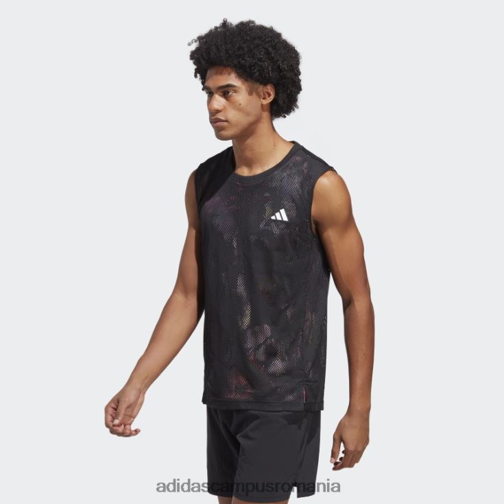 adidas campus romania tricou negru melbourne tenis fără mâneci bărbați negru J266N213697