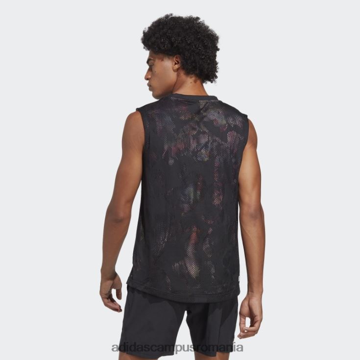 adidas campus romania tricou negru melbourne tenis fără mâneci bărbați negru J266N213697