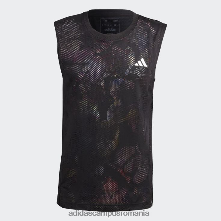 adidas campus romania tricou negru melbourne tenis fără mâneci bărbați negru J266N213697