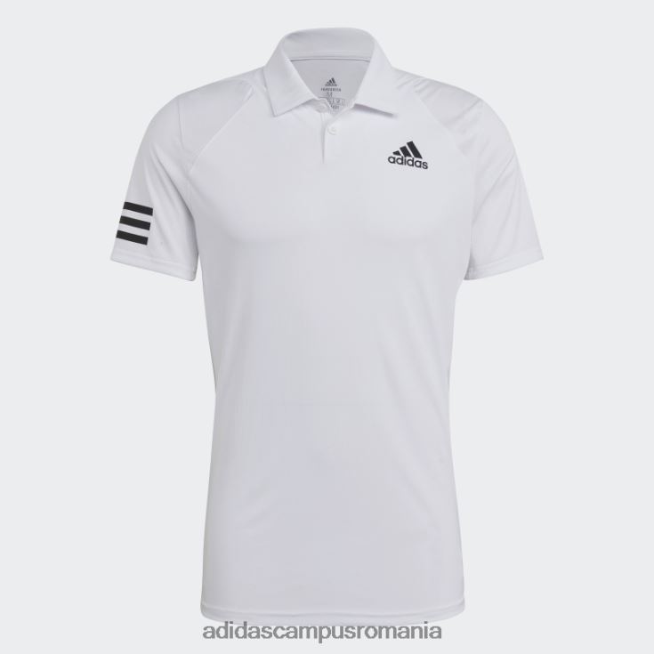 adidas campus romania tricou polo club tenis 3 dungi alb adidas bărbați alb negru J266N26234