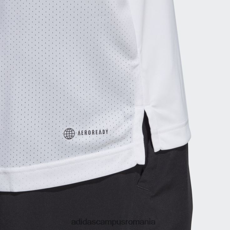 adidas campus romania tricou polo club tenis alb bărbați alb J266N213669