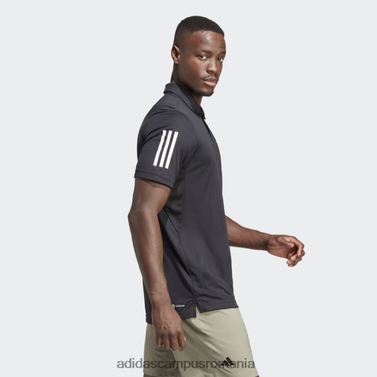 adidas campus romania tricou polo tenis club 3 dungi negru bărbați negru J266N214281