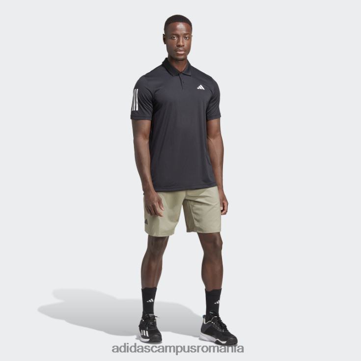 adidas campus romania tricou polo tenis club 3 dungi negru bărbați negru J266N214281