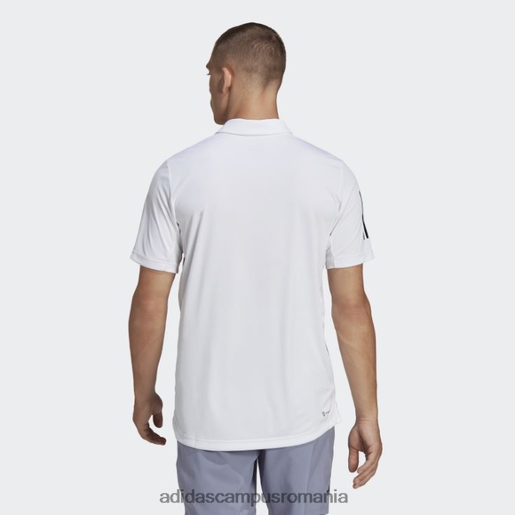 adidas campus romania tricou polo tenis club alb cu 3 dungi bărbați alb J266N26154