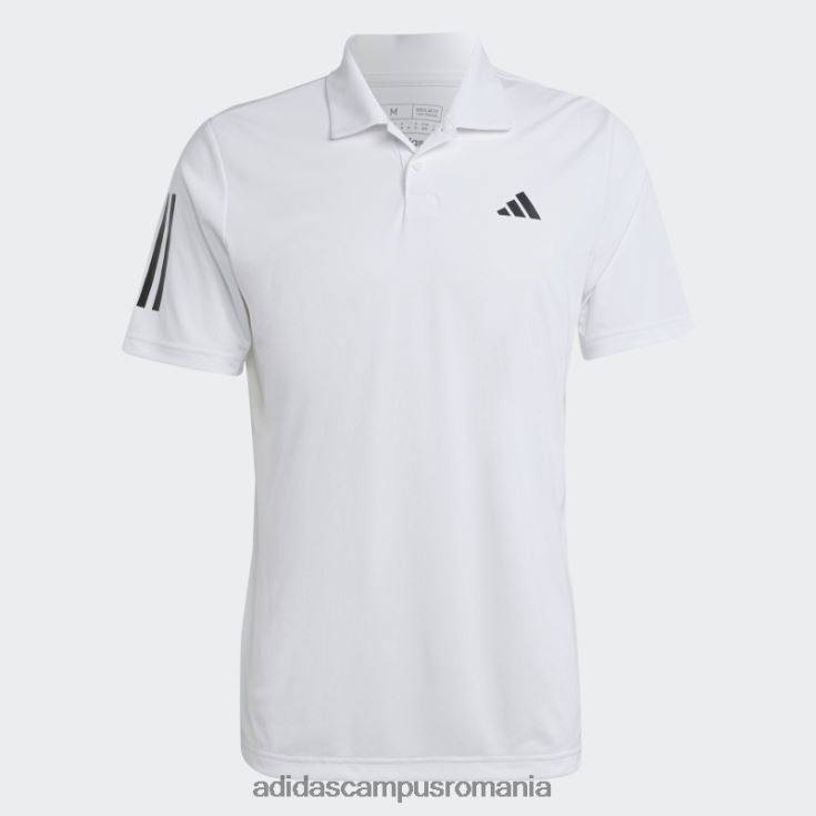 adidas campus romania tricou polo tenis club alb cu 3 dungi bărbați alb J266N26154