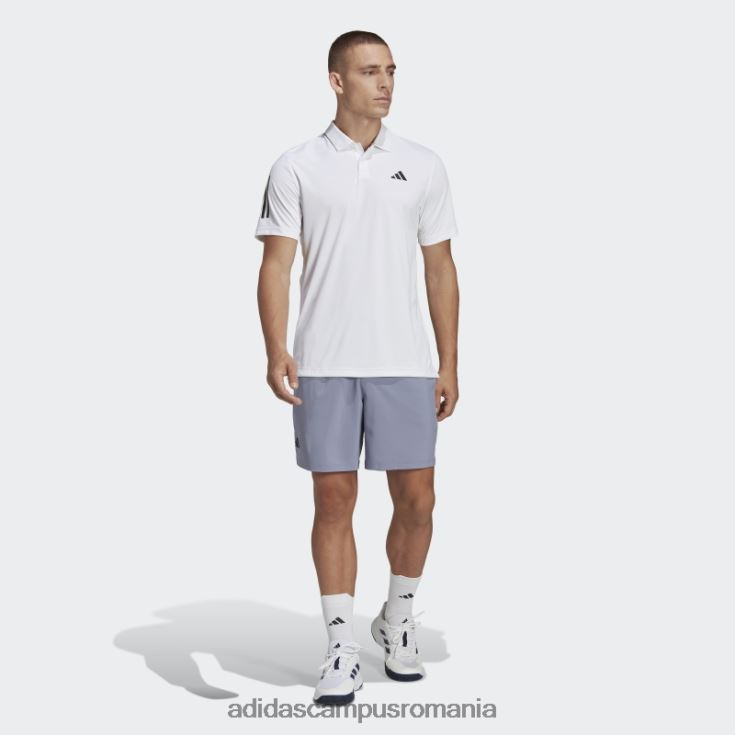 adidas campus romania tricou polo tenis club alb cu 3 dungi bărbați alb J266N26154