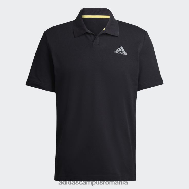 adidas campus romania tricou polo tenis clubhouse 3 bar negru adidas bărbați negru J266N215060