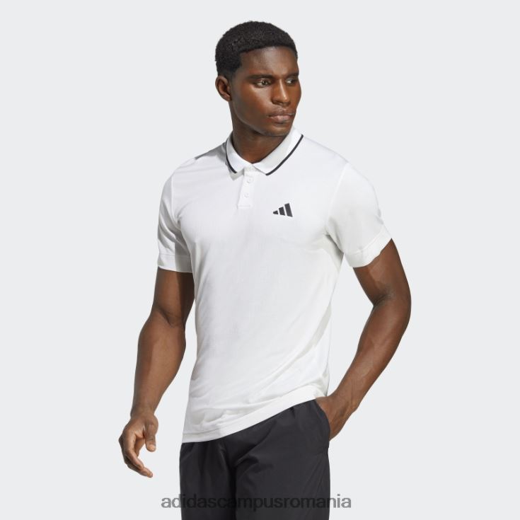adidas campus romania tricou polo tenis freelift alb bărbați alb J266N214329