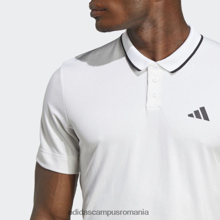 adidas campus romania tricou polo tenis freelift alb bărbați alb J266N214329