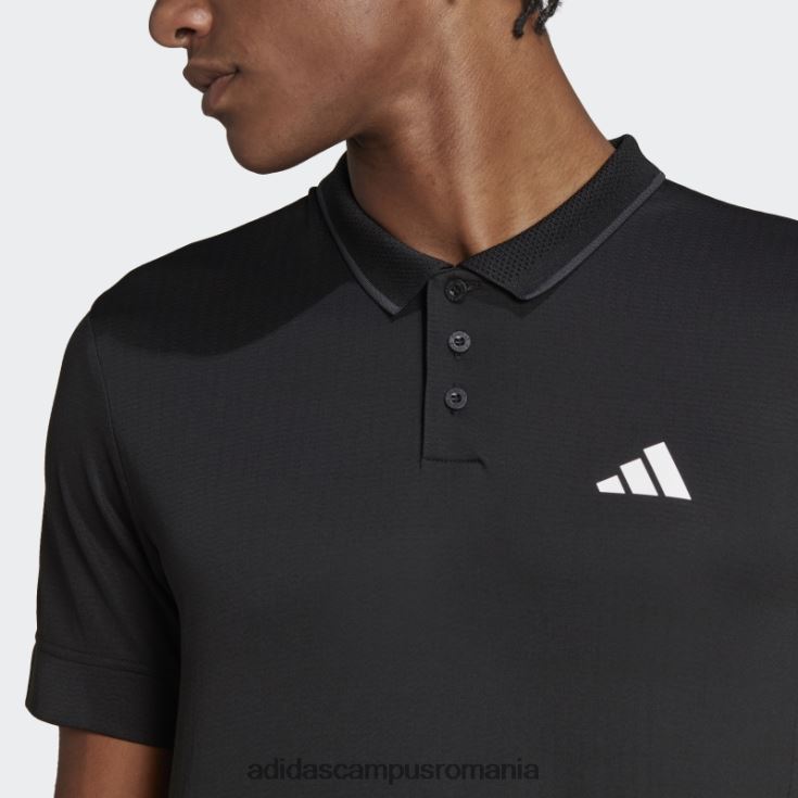 adidas campus romania tricou polo tenis freelift negru bărbați negru J266N214354