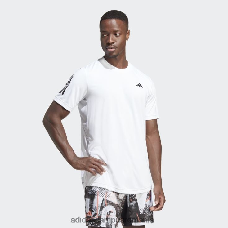 adidas campus romania tricou tenis club 3 dungi alb bărbați alb J266N213922