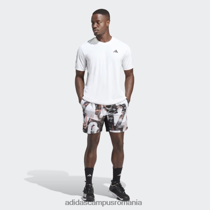 adidas campus romania tricou tenis club 3 dungi alb bărbați alb J266N213922