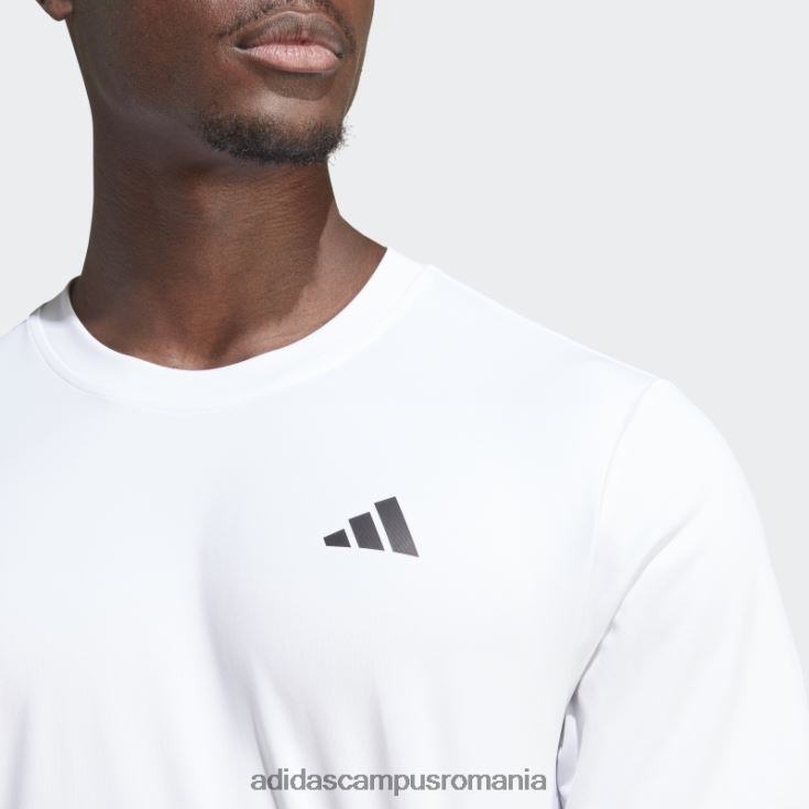 adidas campus romania tricou tenis club 3 dungi alb bărbați alb J266N213922