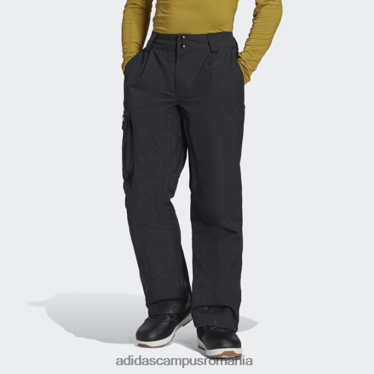 adidas campus romania Pantaloni de trening de zăpadă de nailon post-consum terrex cu 3 straturi, negru bărbați negru J266N214269