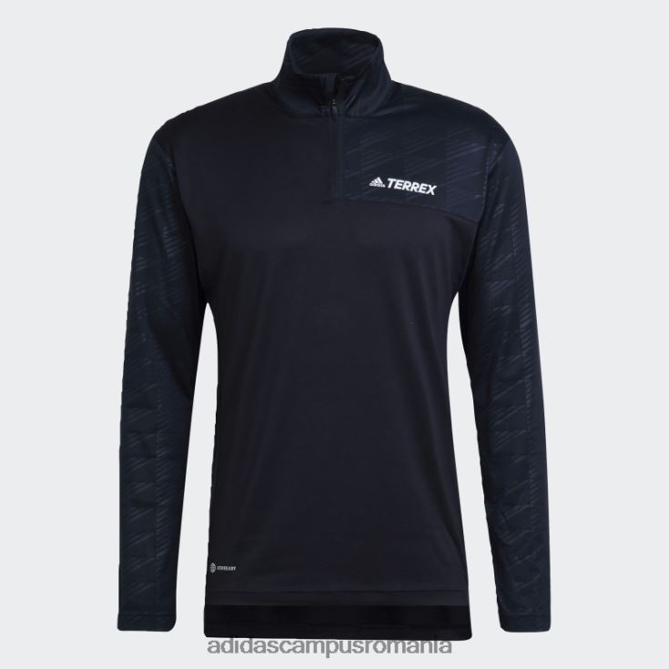 adidas campus romania Tricou negru cu fermoar multiplu terrex bărbați negru J266N26949