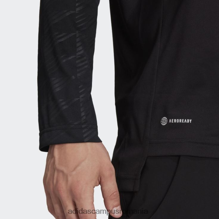 adidas campus romania Tricou negru cu fermoar multiplu terrex bărbați negru J266N26949