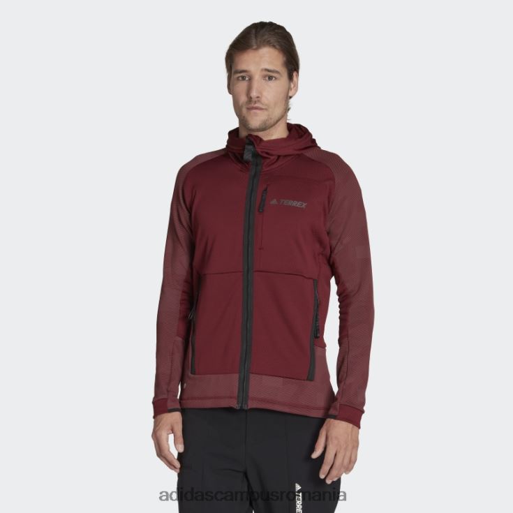 adidas campus romania geacă de drumeție fleece cu glugă roșie terrex tech flooce bărbați roșu J266N214891