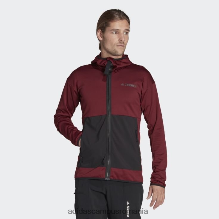 adidas campus romania geacă de drumeție roșie terrex tech flooce light cu glugă bărbați roșu/negru J266N214645