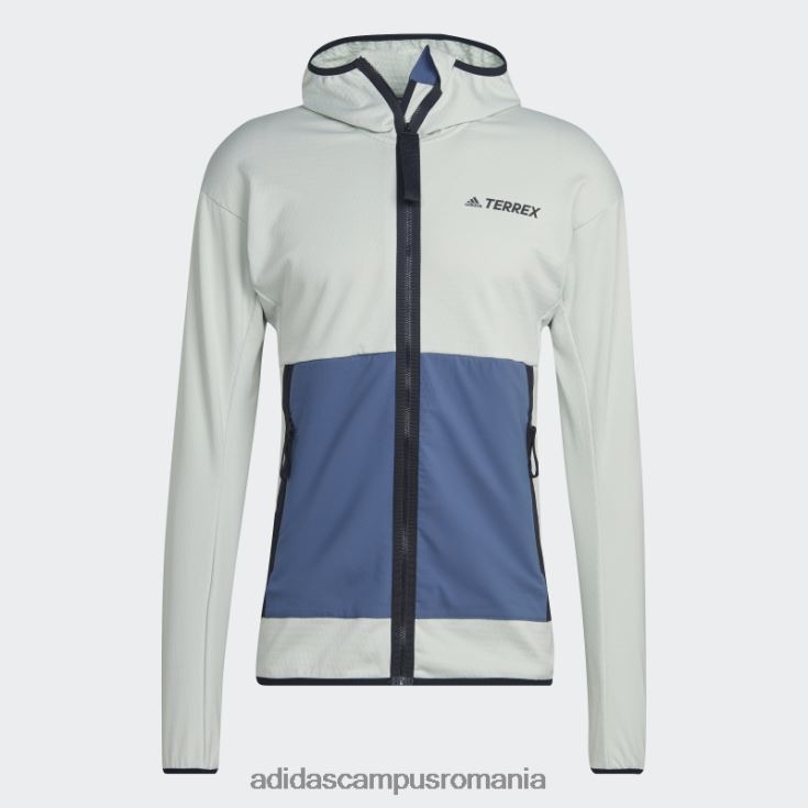 adidas campus romania geacă de drumeție terrex tech flooce light cu glugă verde bărbați verde/otel J266N213376