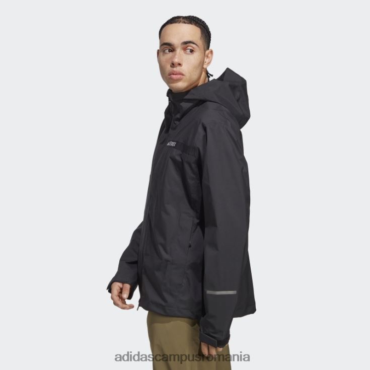 adidas campus romania geacă de ploaie neagră terrex multi rain.rdy cu 2,5 straturi bărbați negru J266N26473