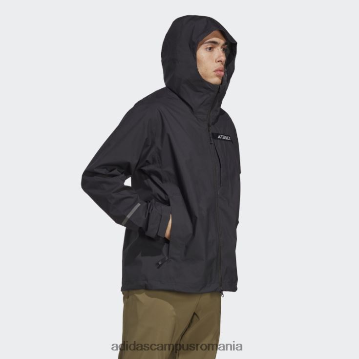 adidas campus romania geacă de ploaie neagră terrex multi rain.rdy cu 2,5 straturi bărbați negru J266N26473