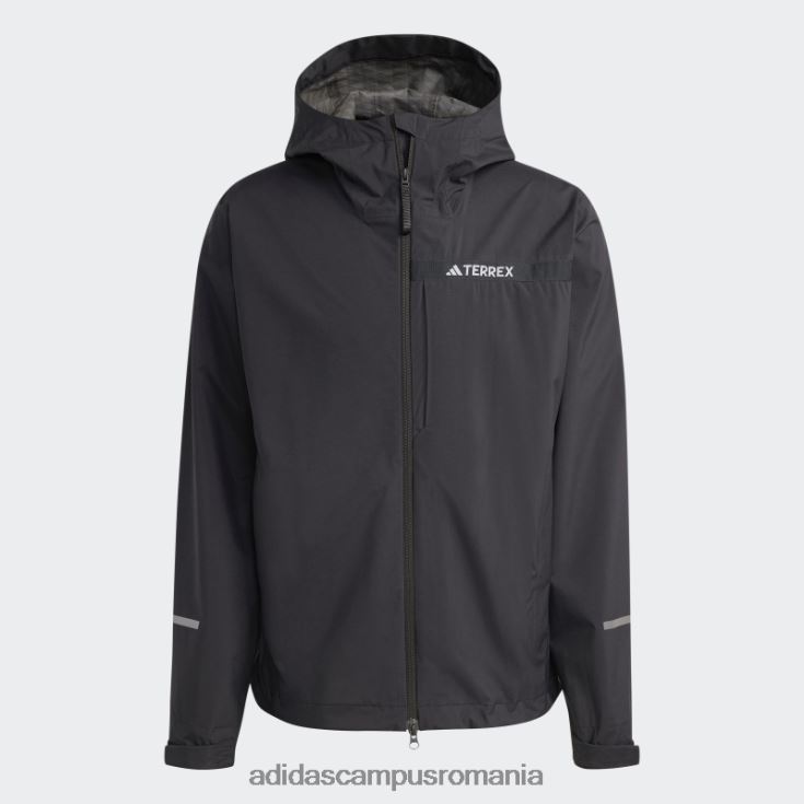 adidas campus romania geacă de ploaie neagră terrex multi rain.rdy cu 2,5 straturi bărbați negru J266N26473