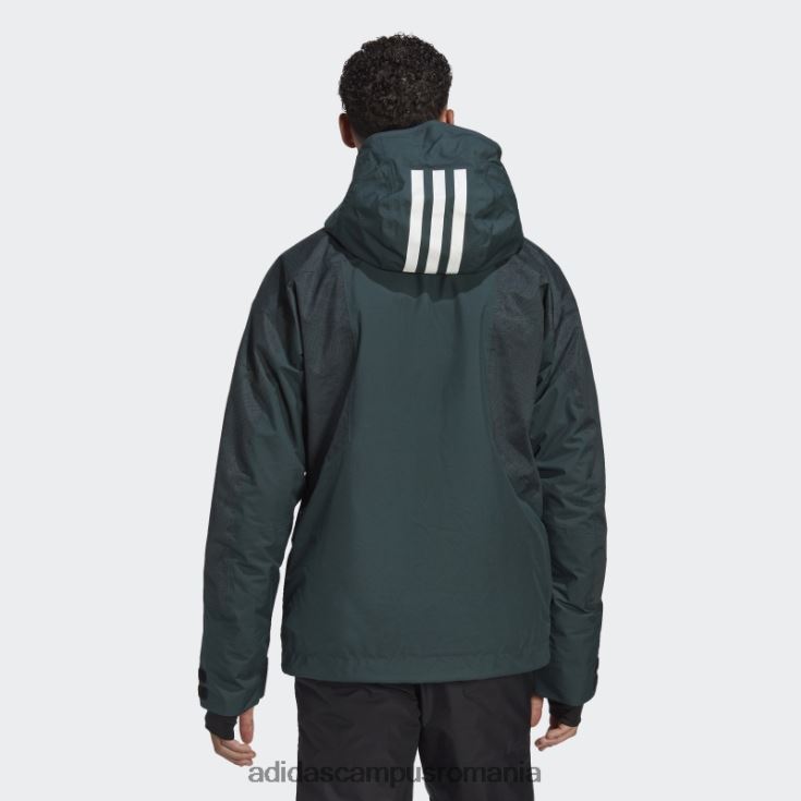 adidas campus romania geacă grafică pentru zăpadă izolată în 2 straturi terrex verde adidas bărbați verde/negru J266N214076
