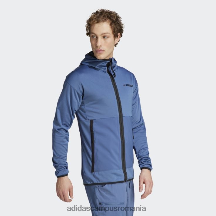 adidas campus romania jachetă de drumeție cu glugă ușoară din oțel terrex tech flooce bărbați oţel J266N26076