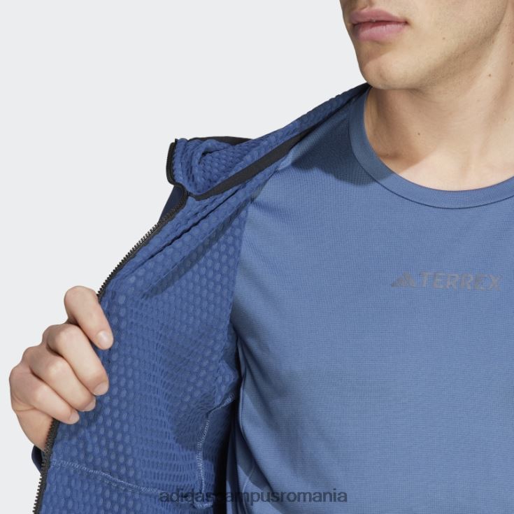 adidas campus romania jachetă de drumeție cu glugă ușoară din oțel terrex tech flooce bărbați oţel J266N26076