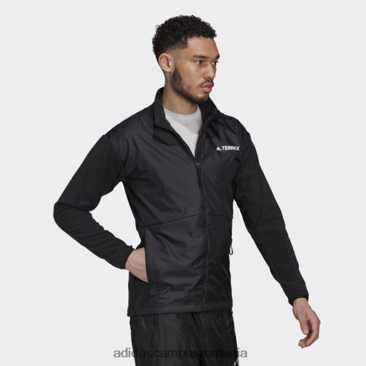 adidas campus romania jachetă de vânt neagră multi primegreen adidas bărbați negru J266N214163