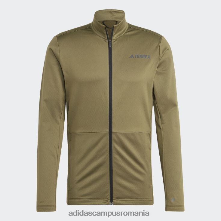 adidas campus romania jachetă fleece cu fermoar multiplu olive terrex bărbați măsline J266N26089