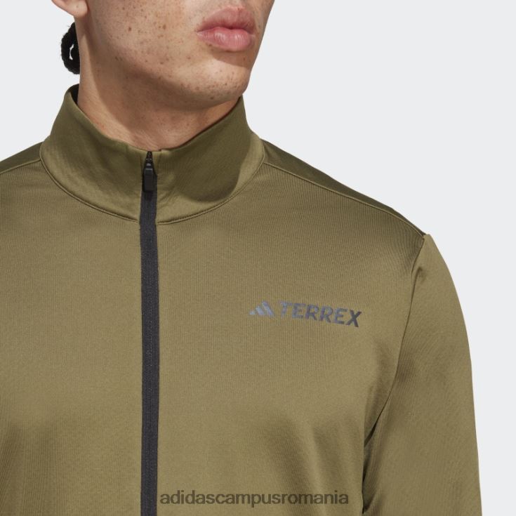 adidas campus romania jachetă fleece cu fermoar multiplu olive terrex bărbați măsline J266N26089
