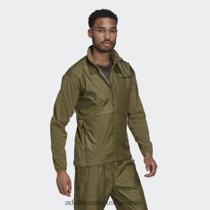 adidas campus romania jachetă fleece multi primegreen de vânt olive bărbați măsline J266N214954
