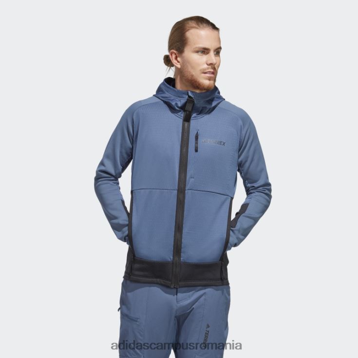 adidas campus romania jachetă fleece pentru drumeții cu glugă din oțel terrex tech flooce bărbați oţel J266N214003