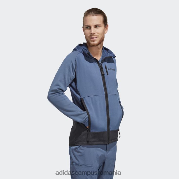 adidas campus romania jachetă fleece pentru drumeții cu glugă din oțel terrex tech flooce bărbați oţel J266N214003