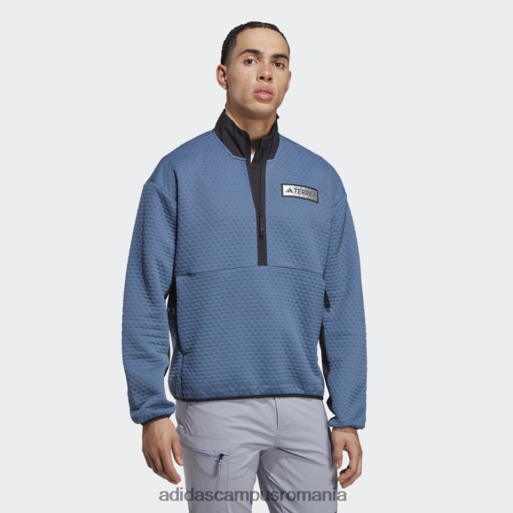 adidas campus romania jachetă fleece terrex utilitas cu fermoar 1/2 bărbați oţel J266N213757
