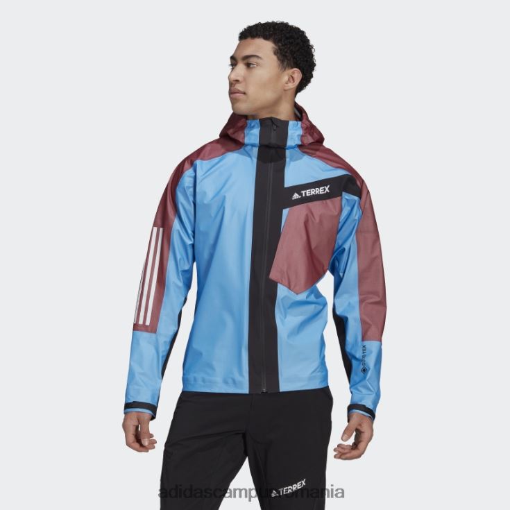adidas campus romania jachetă gore-tex light blue techrock șoc bărbați soc albastru/rosu J266N27529
