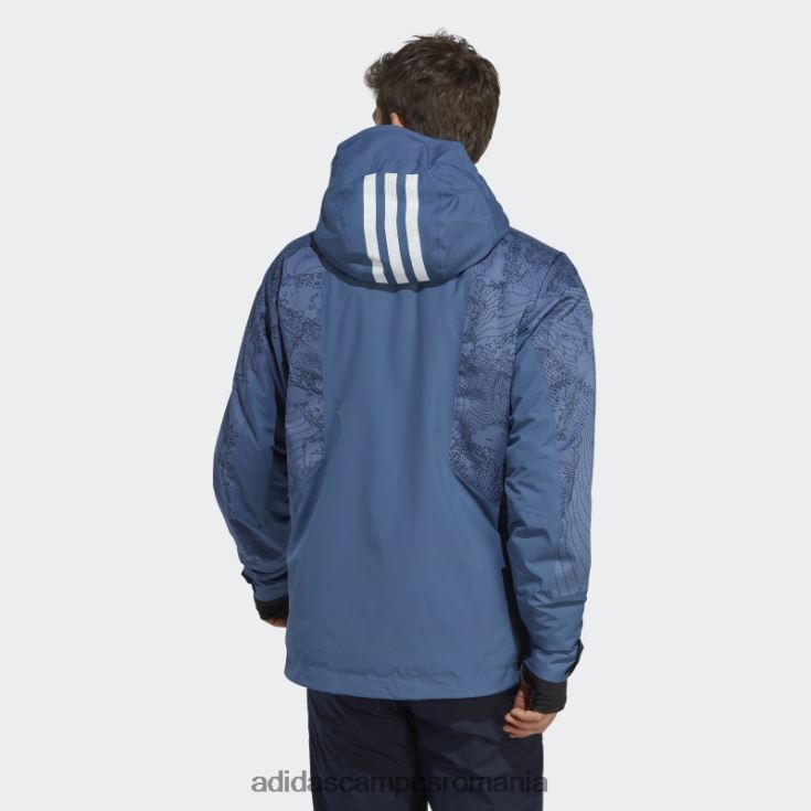 adidas campus romania jachetă grafică pentru zăpadă izolată cu 2 straturi steel terrex bărbați oțel/cerneală J266N214075