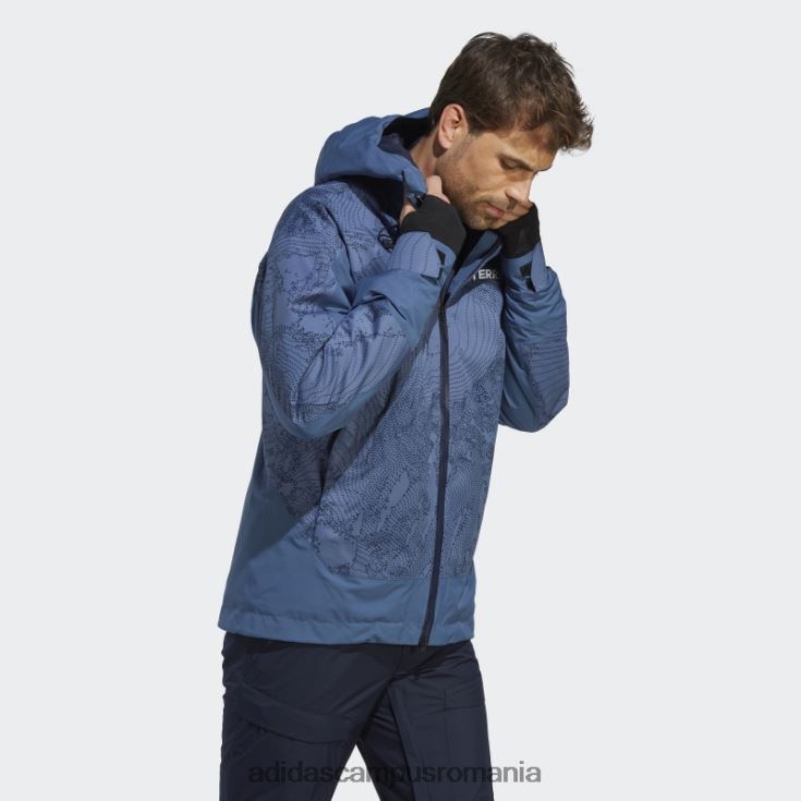 adidas campus romania jachetă grafică pentru zăpadă izolată cu 2 straturi steel terrex bărbați oțel/cerneală J266N214075
