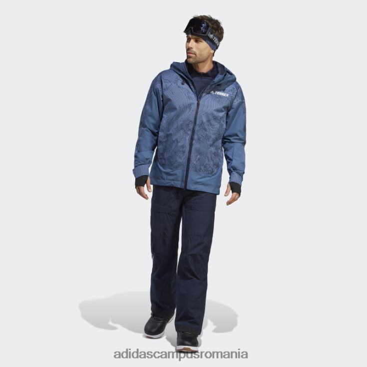 adidas campus romania jachetă grafică pentru zăpadă izolată cu 2 straturi steel terrex bărbați oțel/cerneală J266N214075