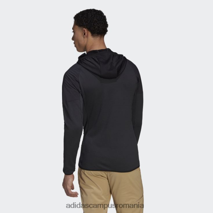 adidas campus romania jachetă neagră cu glugă techrock flooce bărbați negru J266N213808