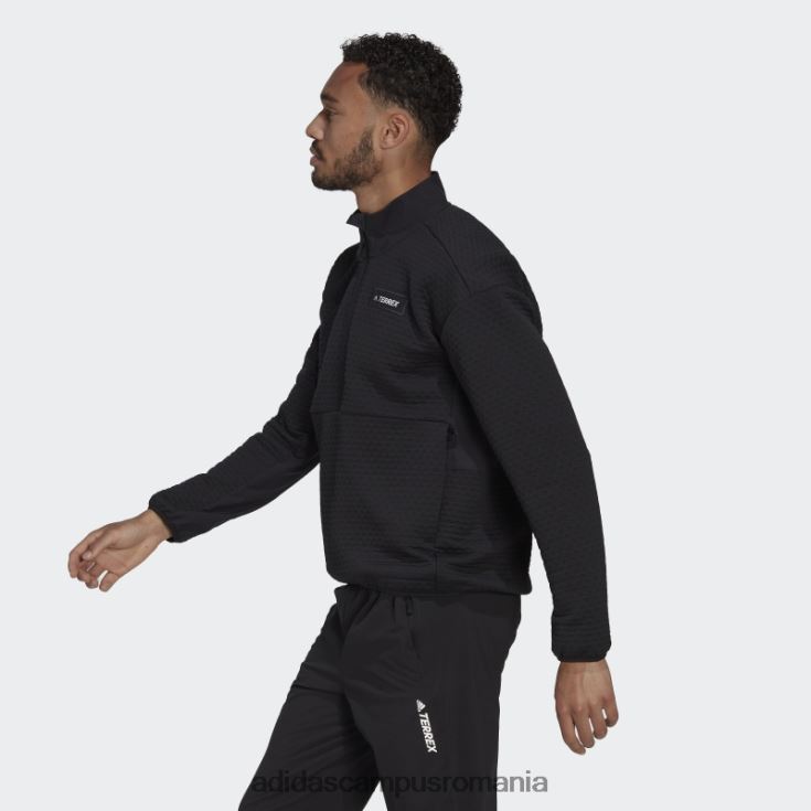 adidas campus romania lână neagră Terrex Hike cu jumătate de fermoar bărbați negru J266N214752