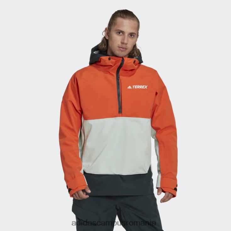adidas campus romania terrex 2 layer rain.rdy anorac de zăpadă portocaliu bărbați portocaliu/verde J266N214912