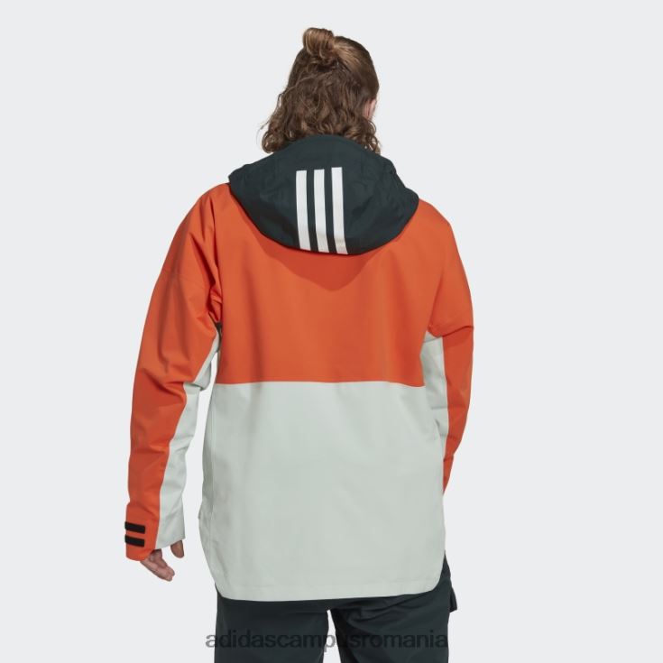 adidas campus romania terrex 2 layer rain.rdy anorac de zăpadă portocaliu bărbați portocaliu/verde J266N214912