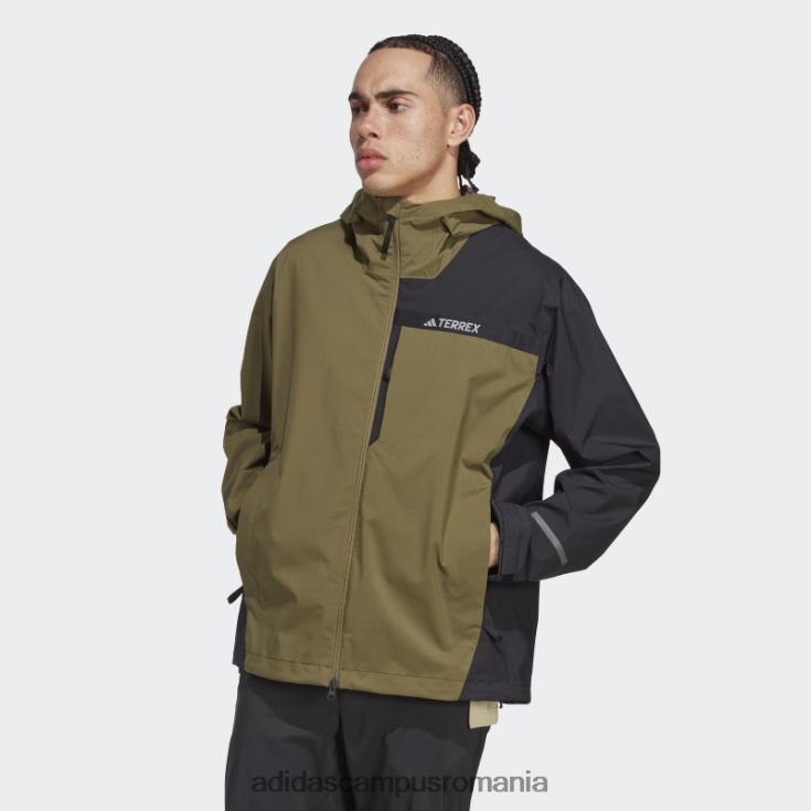 adidas campus romania terrex multi rain.rdy jacheta de ploaie 2.5 straturi olive adidas bărbați măsliniu/negru J266N26528