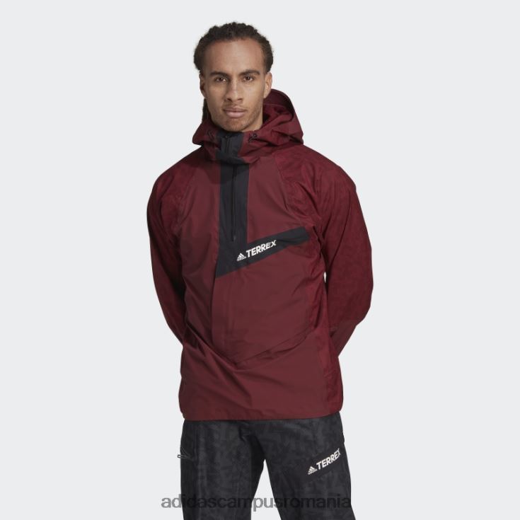 adidas campus romania terrex techrock rain.rdy anorac roșu fierbinte bărbați roșu J266N215037