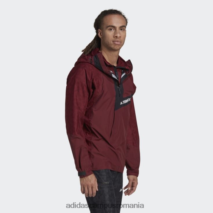 adidas campus romania terrex techrock rain.rdy anorac roșu fierbinte bărbați roșu J266N215037
